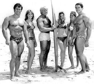 Santa Monica beach bodybuilders